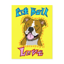 Pit Bull Love Postcard