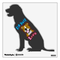 Pit Bull Love wall decals