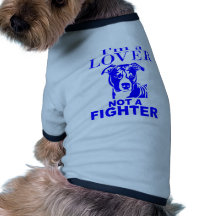 PIT BULL LOVER NOT A FIGHTER DOG T SHIRT