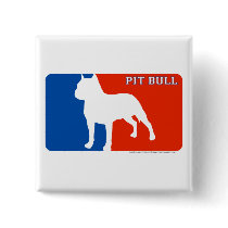 Pit Bull Major League Dog Button