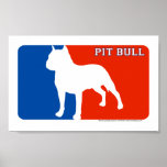 Pit Bull Major League Dog Print