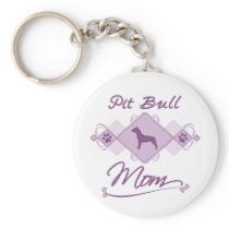 Pit Bull Mom Key Chains