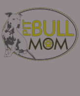 Pit Bull Mom - Yellow & Gray Tee Shirt