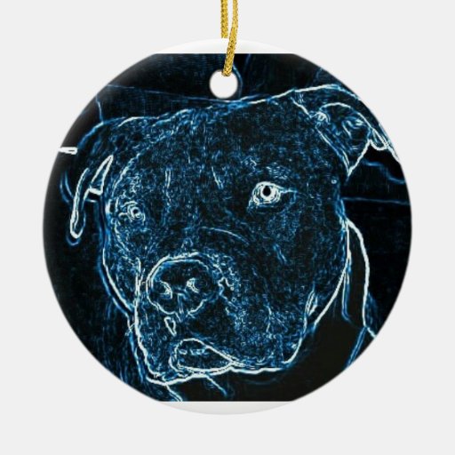 Pit bull ornament | Zazzle