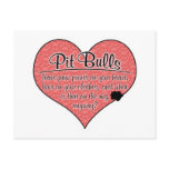 Pit Bull Paw Prints Dog Humor Post Cards