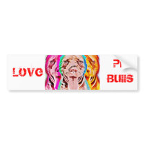 Pit Bull Pop Art Bumper Sticker