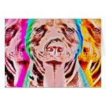 Pit Bull Pop Art Greeting Card