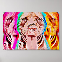 Pit Bull Pop Art Portrait Print