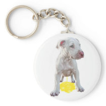 Pit Bull Puppy Piddles OOPS Key Chain