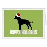 Pit Bull Santa Hat Card