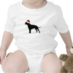 Pit Bull Santa Hat Romper