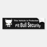 Pit Bull Security Bumper Sticker