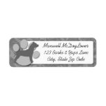 Pit Bull Silhouette Custom Return Address Label
