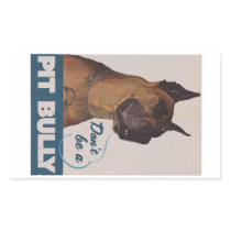 Pit Bull Rectangle Stickers