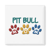 PIT BULL TERRIER Mom Paw Print 1 Refrigerator Magnets