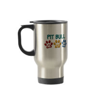 PIT BULL TERRIER Mom Paw Print 1 Coffee Mugs
