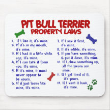 PIT BULL TERRIER Property Laws 2 Mouse Mats