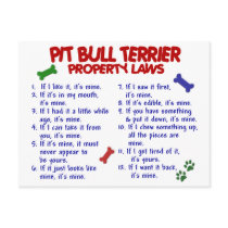 PIT BULL TERRIER Property Laws 2 postcards