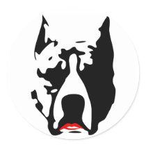 Pit Bull with Lipstick stickers by wheedesign Pit Bull with Lipstick stickers