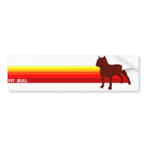 Pit Bull With Stripes Bumper Sticker bumper stickers by dogsilhouettes Pit Bull With Stripes Bumper Sticker bumper stickers