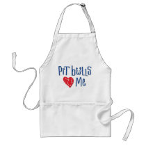 Pit Bulls Love Me aprons by HardtGraphicArdts Pit Bulls Love Me aprons