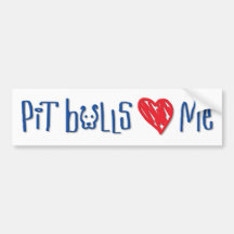 Pit Bulls Love Me Bumper Stickers