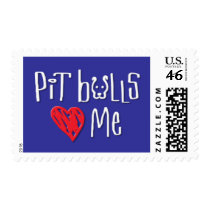 Pit Bulls Love Me postage