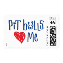 Pit Bulls Love Me postage