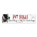 Pit Bulls...not bad dogs bumper sticker bumper stickers by jmpreis Pit Bulls...not bad dogs bumper sticker bumper stickers