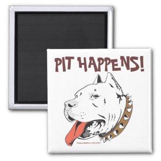 Funny Pit Bull Terrier Fridge Magnet