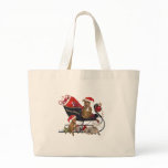 Pitbill Terrier Santa's Helpers Canvas Bag