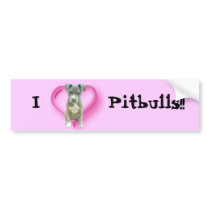 Pitbul puppy bumper sticker bumper stickers