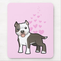 Pitbull / American Staffordshire Terrier Love Mouse Pads