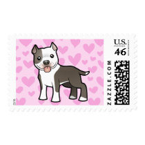 Pitbull / American Staffordshire Terrier Love Postage Stamps