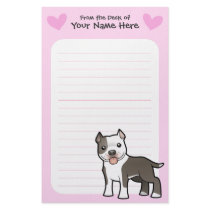 Pitbull / American Staffordshire Terrier Love Custom Stationery