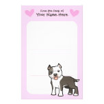 Pitbull / American Staffordshire Terrier Love Custom Stationery
