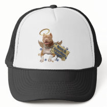 Pitbull Beware Of Guardian Angel Trucker Hats