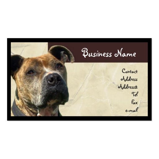 Pitbull Business Card (front side)