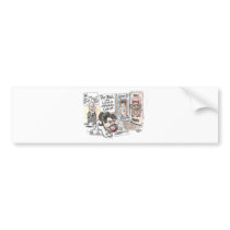 Pitbull Cartoon Bumper Stickers