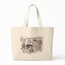 Pitbull Cartoon Canvas Bags