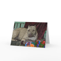 Pitbull Christmas Cards Violet by luvmytzus Pitbull Christmas Cards Violet