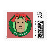 Pitbull Christmas postage