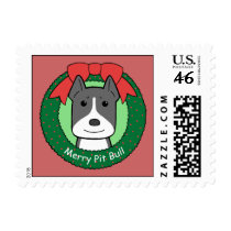 Pitbull Christmas postage