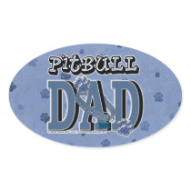 Pitbull DAD Oval Sticker