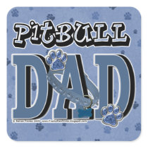 Pitbull DAD Square Sticker
