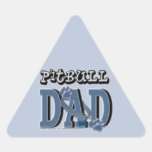 Pitbull DAD Triangle Sticker