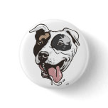 Pitbull design by Mudge Studios buttons