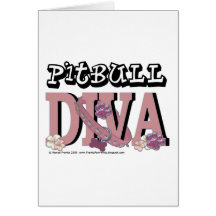 Pitbull DIVA Greeting Card