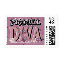 Pitbull DIVA Postage Stamps