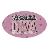 Pitbull DIVA Oval Sticker